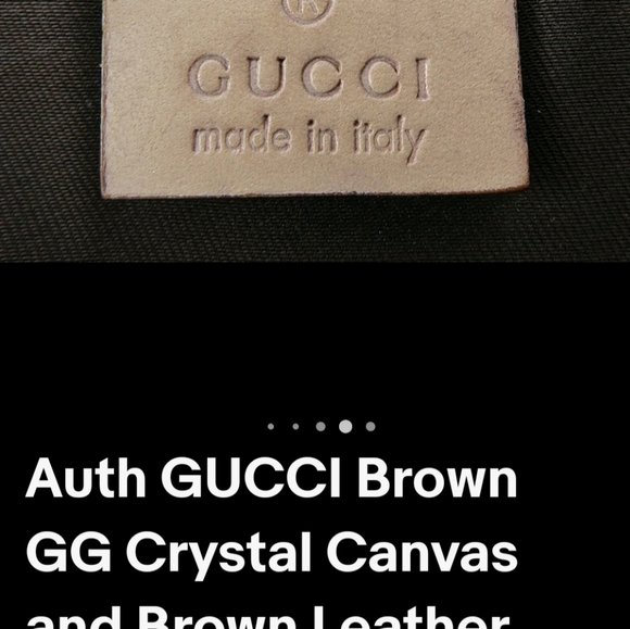 Sale today Authentic Gucci beige / tan tote bag $1100 serial number vintage Used - Picture 11 of 12